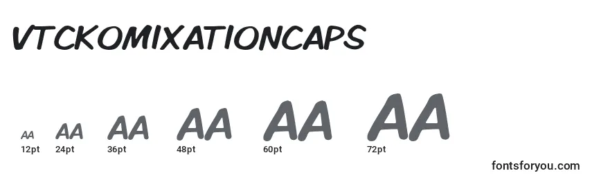 Größen der Schriftart Vtckomixationcaps