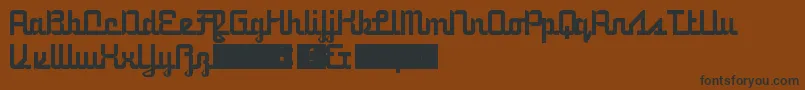 5railwayScript Font – Black Fonts on Brown Background