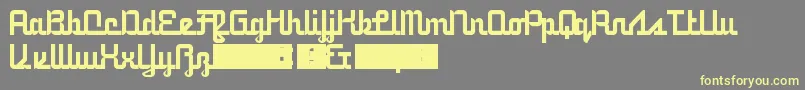 フォント5railwayScript – 黄色のフォント、灰色の背景