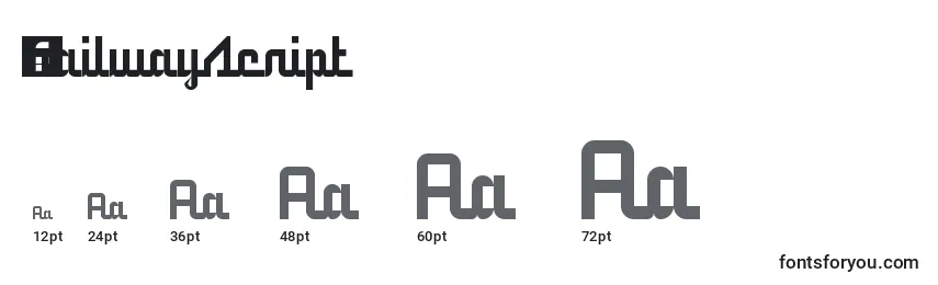 5railwayScript Font Sizes