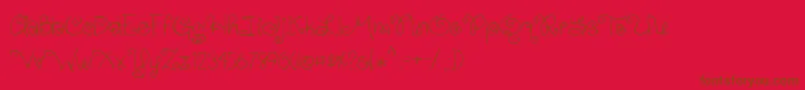 Czcionka BmdGingersnaps – brązowe czcionki na czerwonym tle