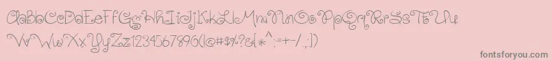 BmdGingersnaps Font – Gray Fonts on Pink Background
