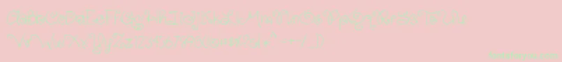 BmdGingersnaps Font – Green Fonts on Pink Background