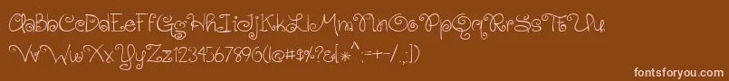 En savoir plus sur la police BmdGingersnaps Police BmdGingersnaps – polices roses sur fond brun