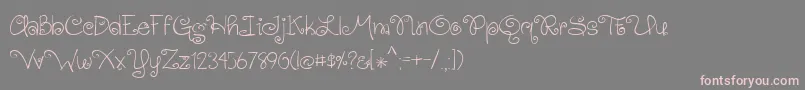 BmdGingersnaps Font – Pink Fonts on Gray Background