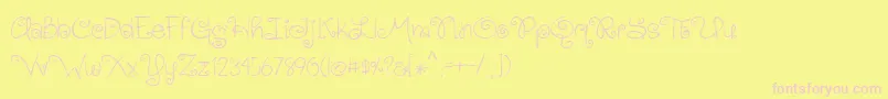 BmdGingersnaps Font – Pink Fonts on Yellow Background