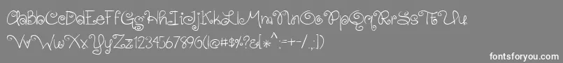 BmdGingersnaps Font – White Fonts on Gray Background