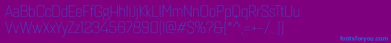 Quarcanormthin-Schriftart – Blaue Schriften auf violettem Hintergrund