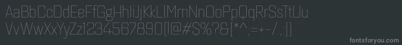 Шрифт Quarcanormthin – серые шрифты на чёрном фоне