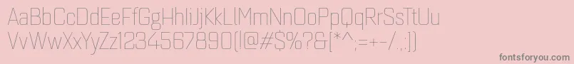 Quarcanormthin Font – Gray Fonts on Pink Background