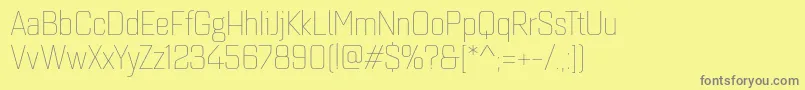 Quarcanormthin Font – Gray Fonts on Yellow Background