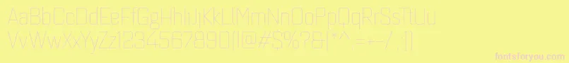 Quarcanormthin Font – Pink Fonts on Yellow Background