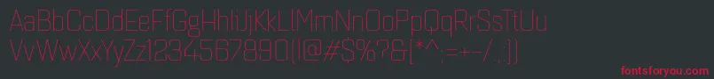 Quarcanormthin Font – Red Fonts on Black Background