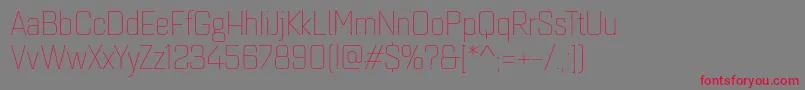 Quarcanormthin Font – Red Fonts on Gray Background