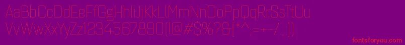 Czcionka Quarcanormthin – czerwone czcionki na fioletowym tle