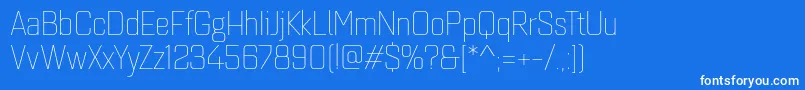 Quarcanormthin Font – White Fonts on Blue Background