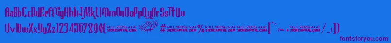 GothickellashortFree-fontti – violetit fontit sinisellä taustalla