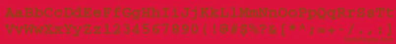 CourierCeBold Font – Brown Fonts on Red Background