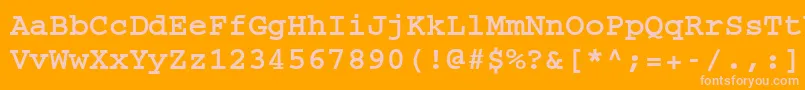 CourierCeBold Font – Pink Fonts on Orange Background