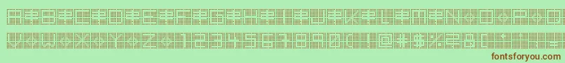 BackToHeavyCoatFatGroundQuad Font – Brown Fonts on Green Background