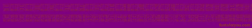 BackToHeavyCoatFatGroundQuad Font – Brown Fonts on Purple Background