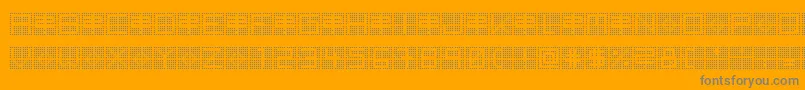 BackToHeavyCoatFatGroundQuad Font – Gray Fonts on Orange Background