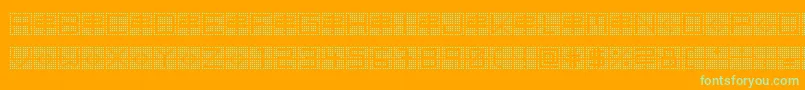 BackToHeavyCoatFatGroundQuad-Schriftart – Grüne Schriften auf orangefarbenem Hintergrund