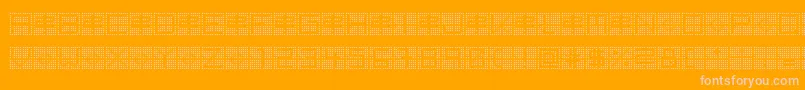 BackToHeavyCoatFatGroundQuad-Schriftart – Rosa Schriften auf orangefarbenem Hintergrund