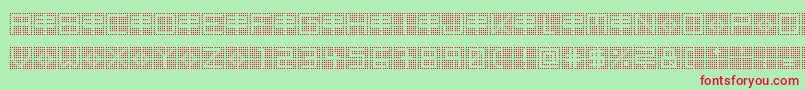 BackToHeavyCoatFatGroundQuad Font – Red Fonts on Green Background