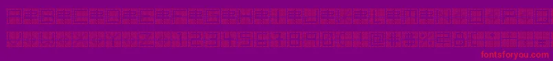 BackToHeavyCoatFatGroundQuad Font – Red Fonts on Purple Background