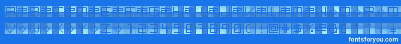 BackToHeavyCoatFatGroundQuad Font – White Fonts on Blue Background