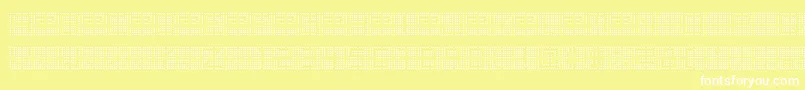 BackToHeavyCoatFatGroundQuad Font – White Fonts on Yellow Background