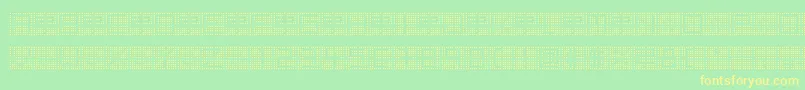 BackToHeavyCoatFatGroundQuad-fontti – keltaiset fontit vihreällä taustalla