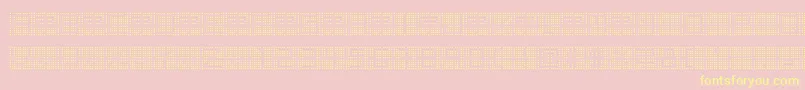 BackToHeavyCoatFatGroundQuad-Schriftart – Gelbe Schriften auf rosa Hintergrund