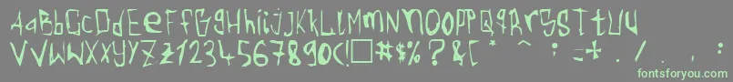 Czcionka Torgny ffy – zielone czcionki na szarym tle