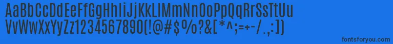 AntonioRegular Font – Black Fonts on Blue Background