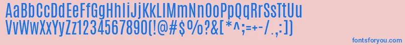 AntonioRegular Font – Blue Fonts on Pink Background