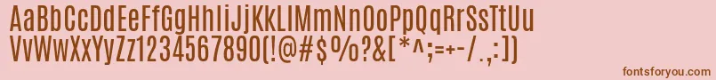 AntonioRegular Font – Brown Fonts on Pink Background