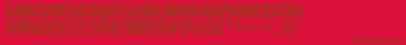 AntonioRegular Font – Brown Fonts on Red Background