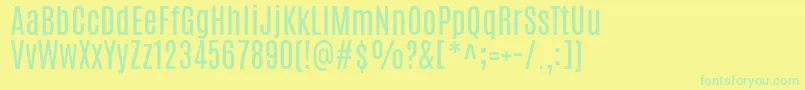 AntonioRegular Font – Green Fonts on Yellow Background