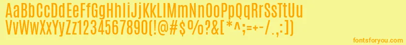 AntonioRegular Font – Orange Fonts on Yellow Background