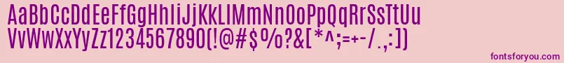AntonioRegular Font – Purple Fonts on Pink Background