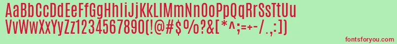 AntonioRegular Font – Red Fonts on Green Background