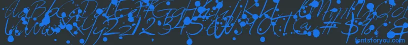 Leakage Font – Blue Fonts on Black Background