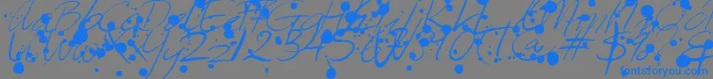 Leakage-Schriftart – Blaue Schriften auf grauem Hintergrund