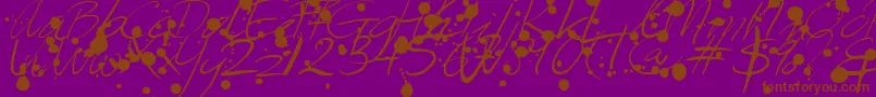fuente Leakage – Fuentes Marrones Sobre Fondo Morado