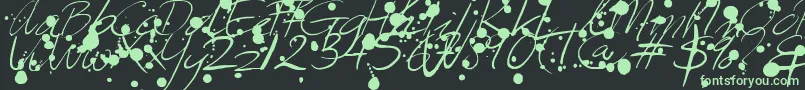 Leakage Font – Green Fonts on Black Background