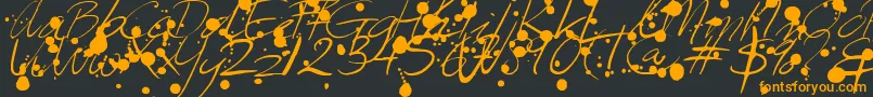 Leakage Font – Orange Fonts on Black Background