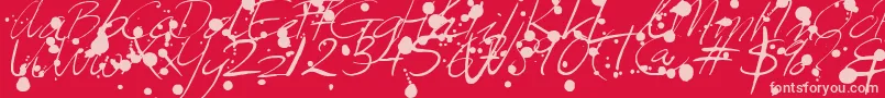 Leakage Font – Pink Fonts on Red Background