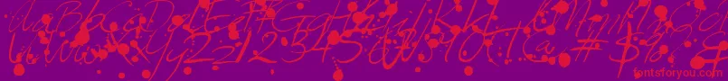 Leakage Font – Red Fonts on Purple Background